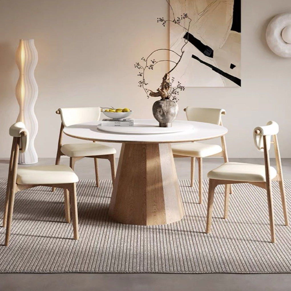 DAMIEN Japandi Round Sintered Stone Dining Table