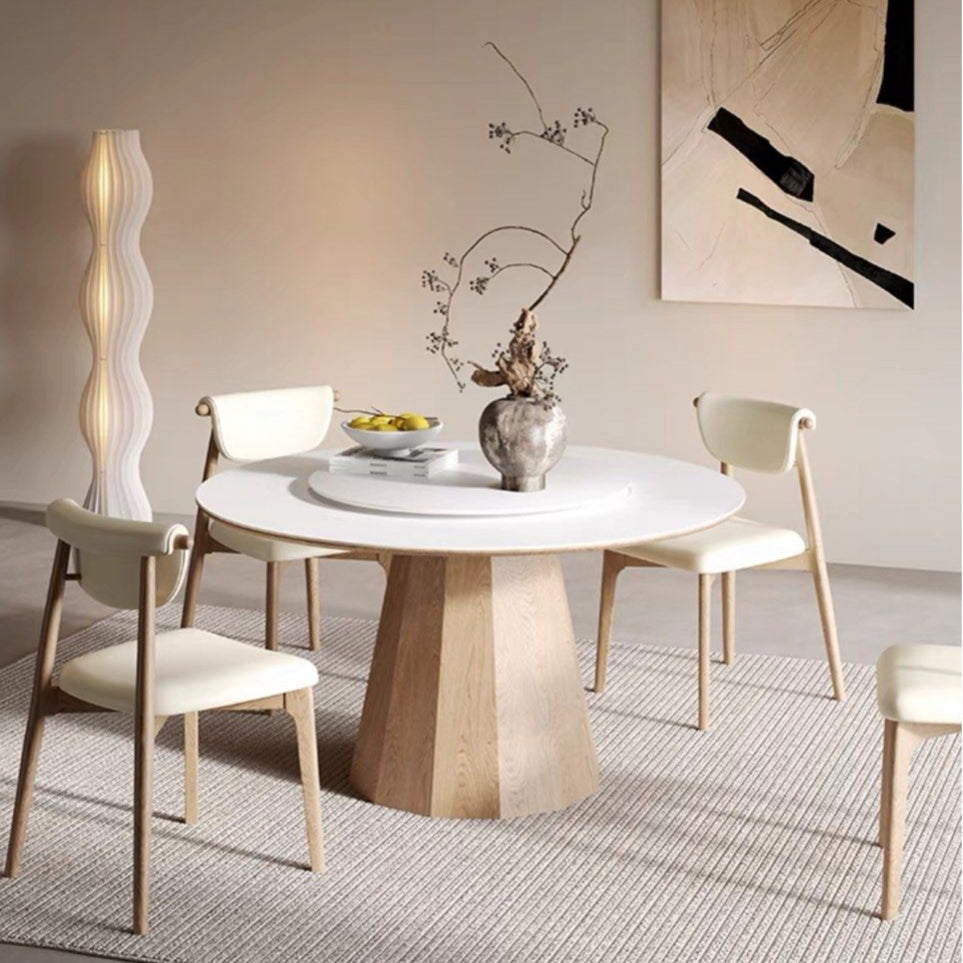 DAMIEN Japandi Round Sintered Stone Dining Table