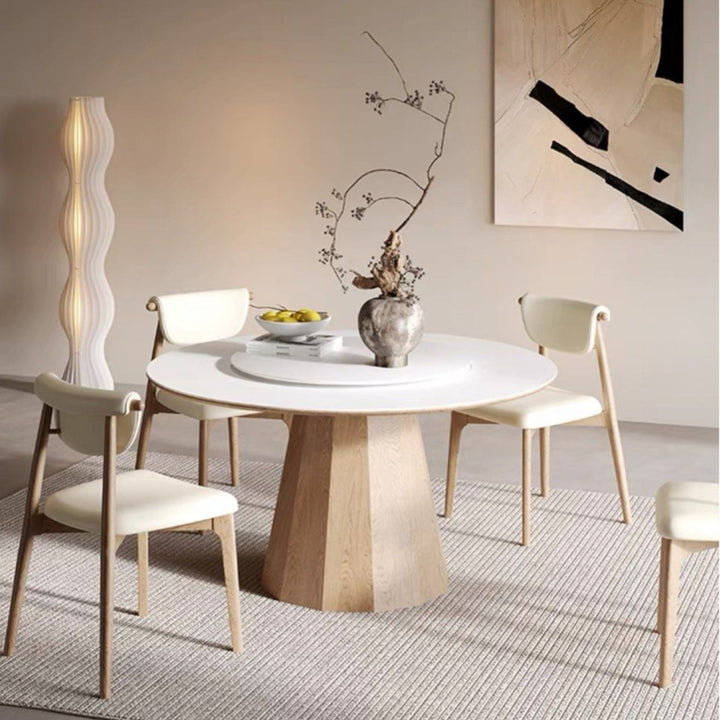 DAMIEN Japandi Round Sintered Stone Dining Table