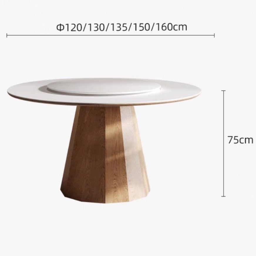 DAMIEN Japandi Round Sintered Stone Dining Table