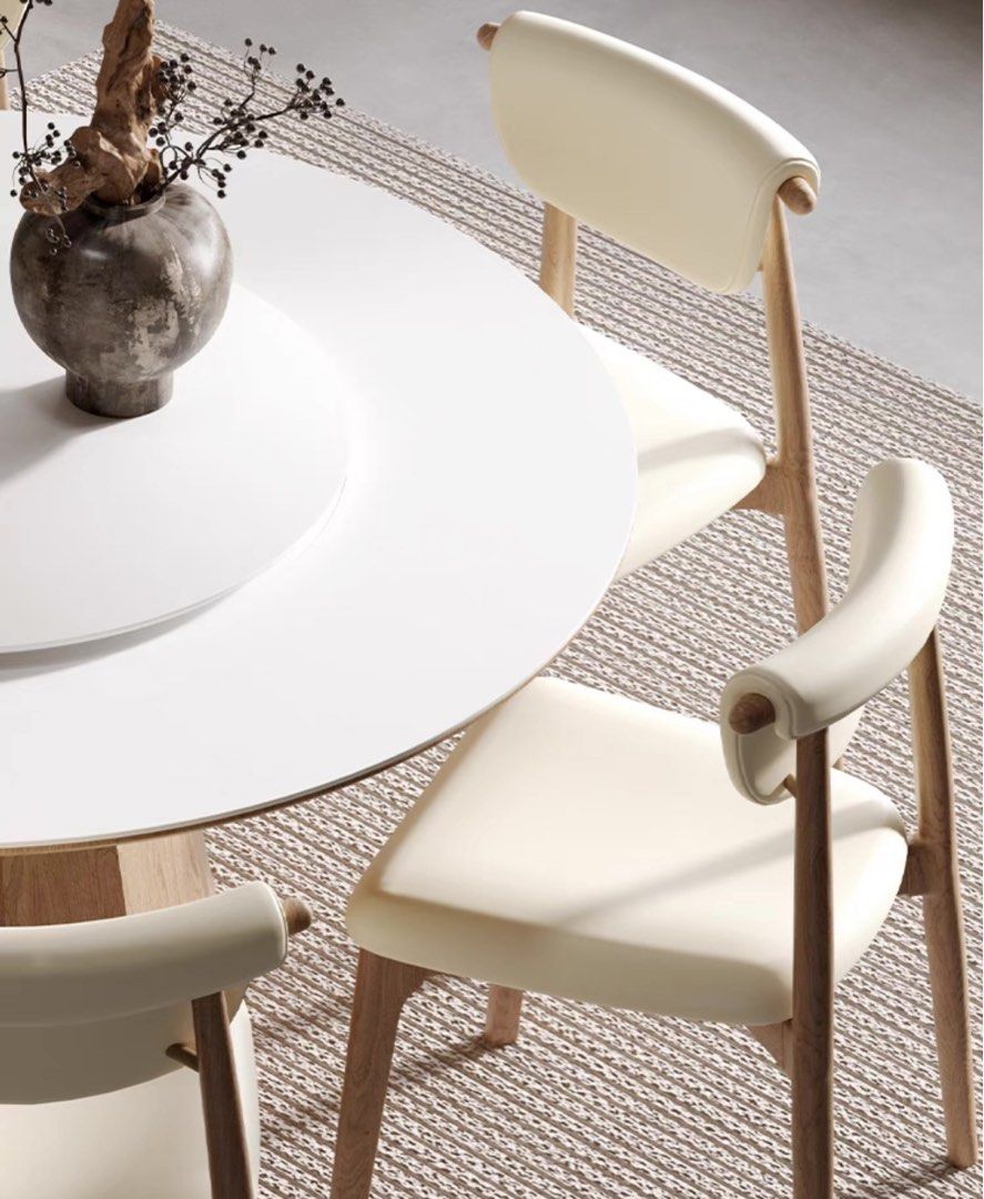DAMIEN Japandi Round Sintered Stone Dining Table