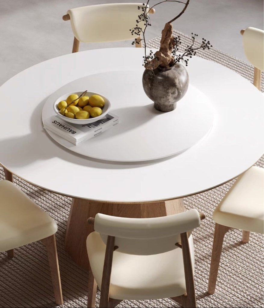 DAMIEN Japandi Round Sintered Stone Dining Table