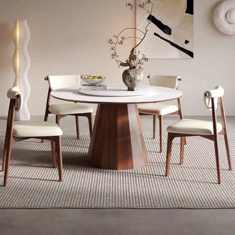 DAMIEN Japandi Round Sintered Stone Dining Table