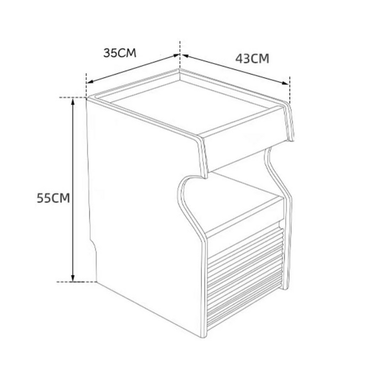 SHIREEN Walnut Wood Beside Table