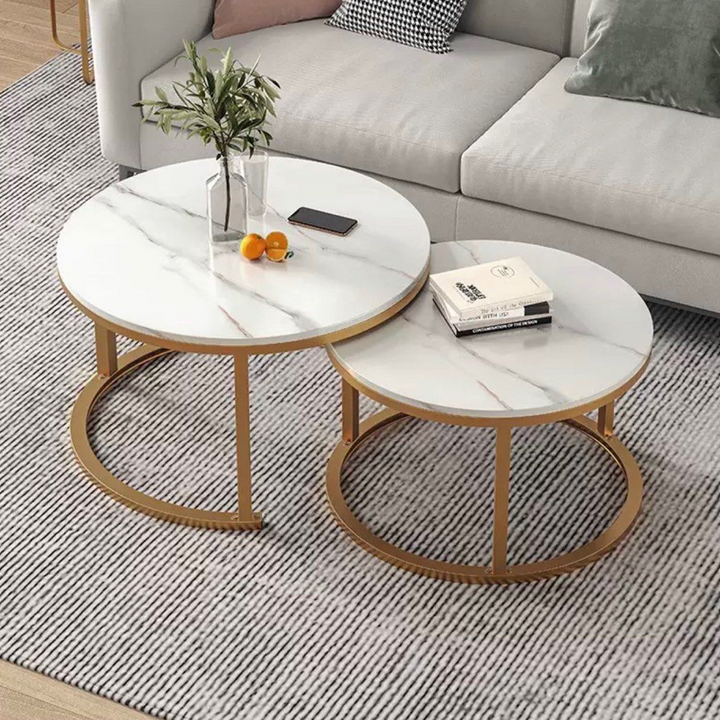 HECOX Modern Marble Nesting Coffee Table