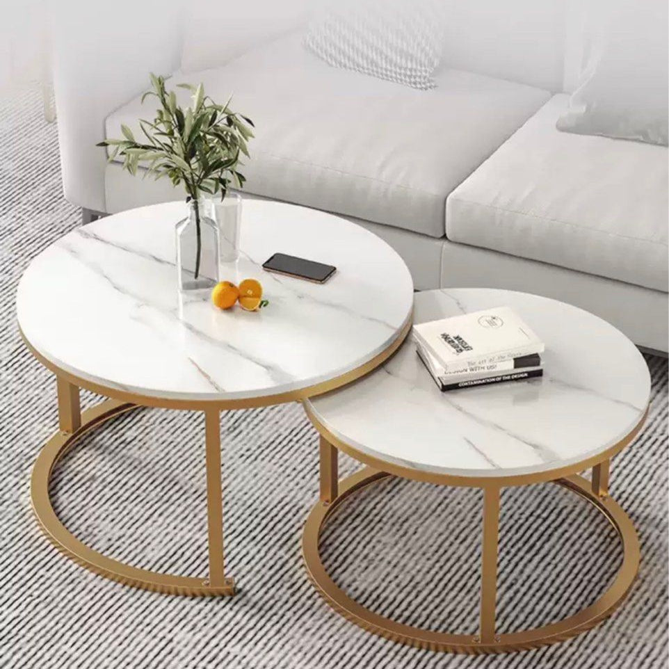 HECOX Modern Marble Nesting Coffee Table
