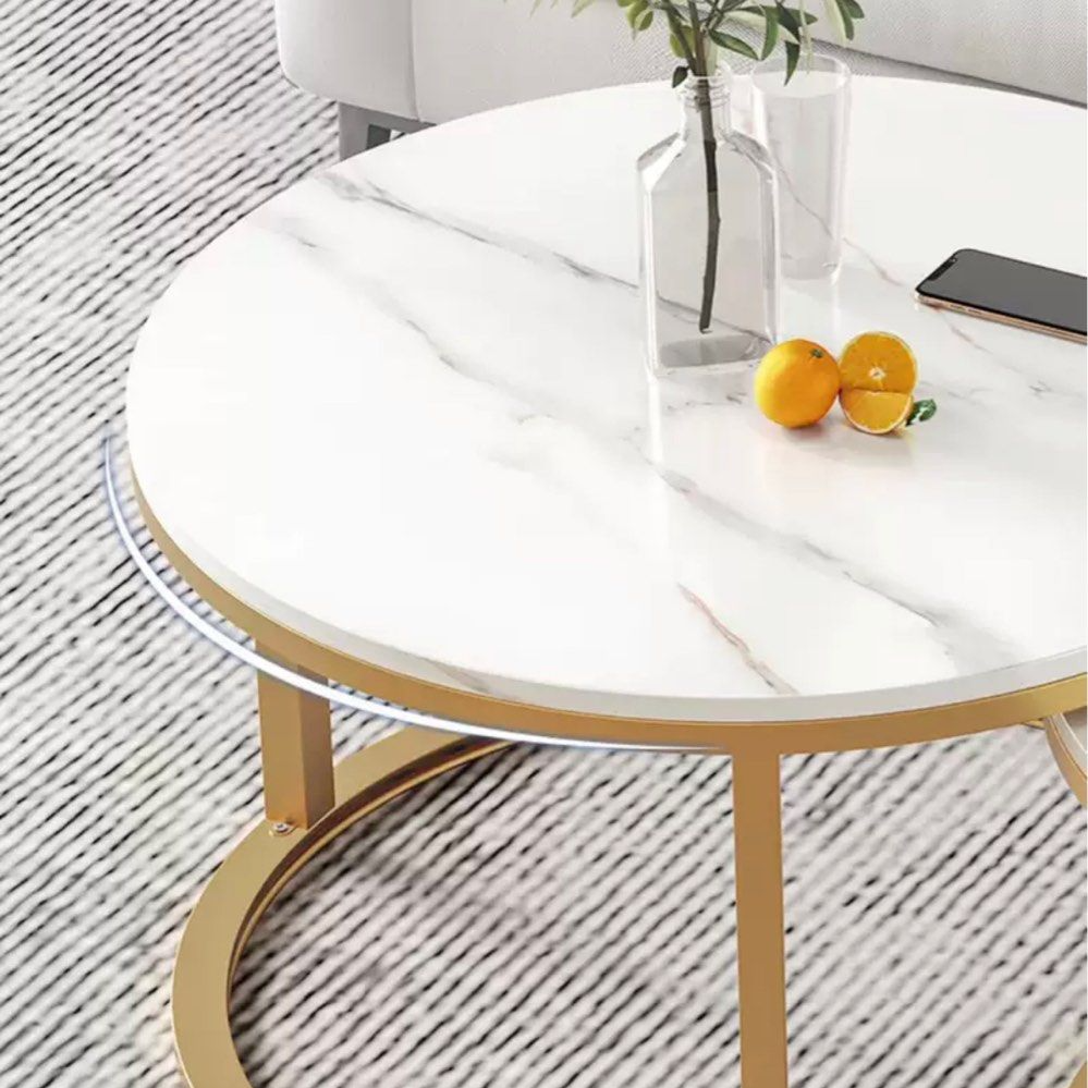 HECOX Modern Marble Nesting Coffee Table