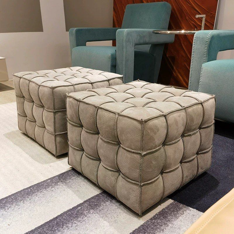 CAKIO Modern Leather Ottoman / Stool