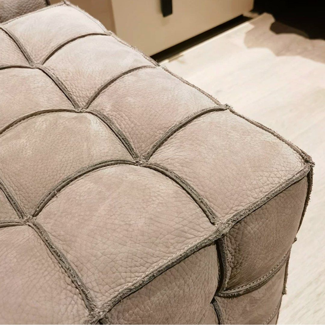 CAKIO Modern Leather Ottoman / Stool