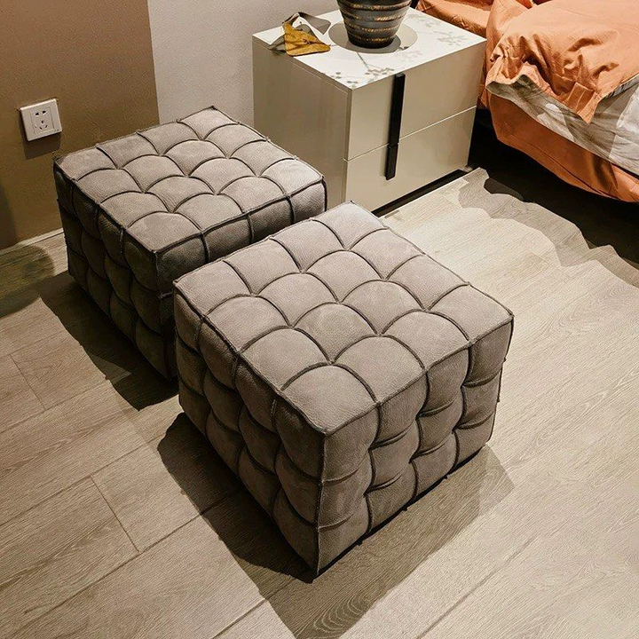 CAKIO Modern Leather Ottoman / Stool