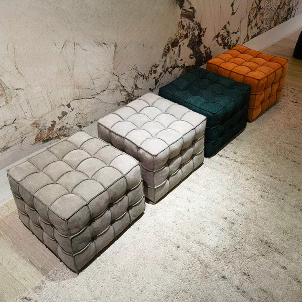 CAKIO Modern Leather Ottoman / Stool