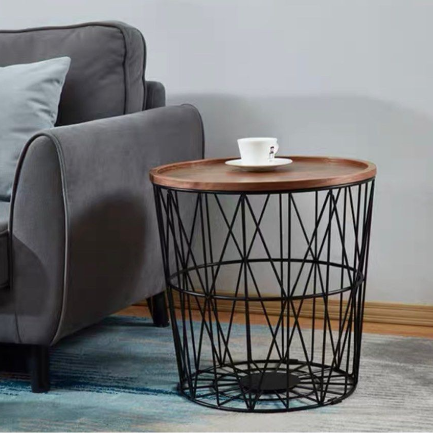 COLLEEN Rustic Round Coffee Table