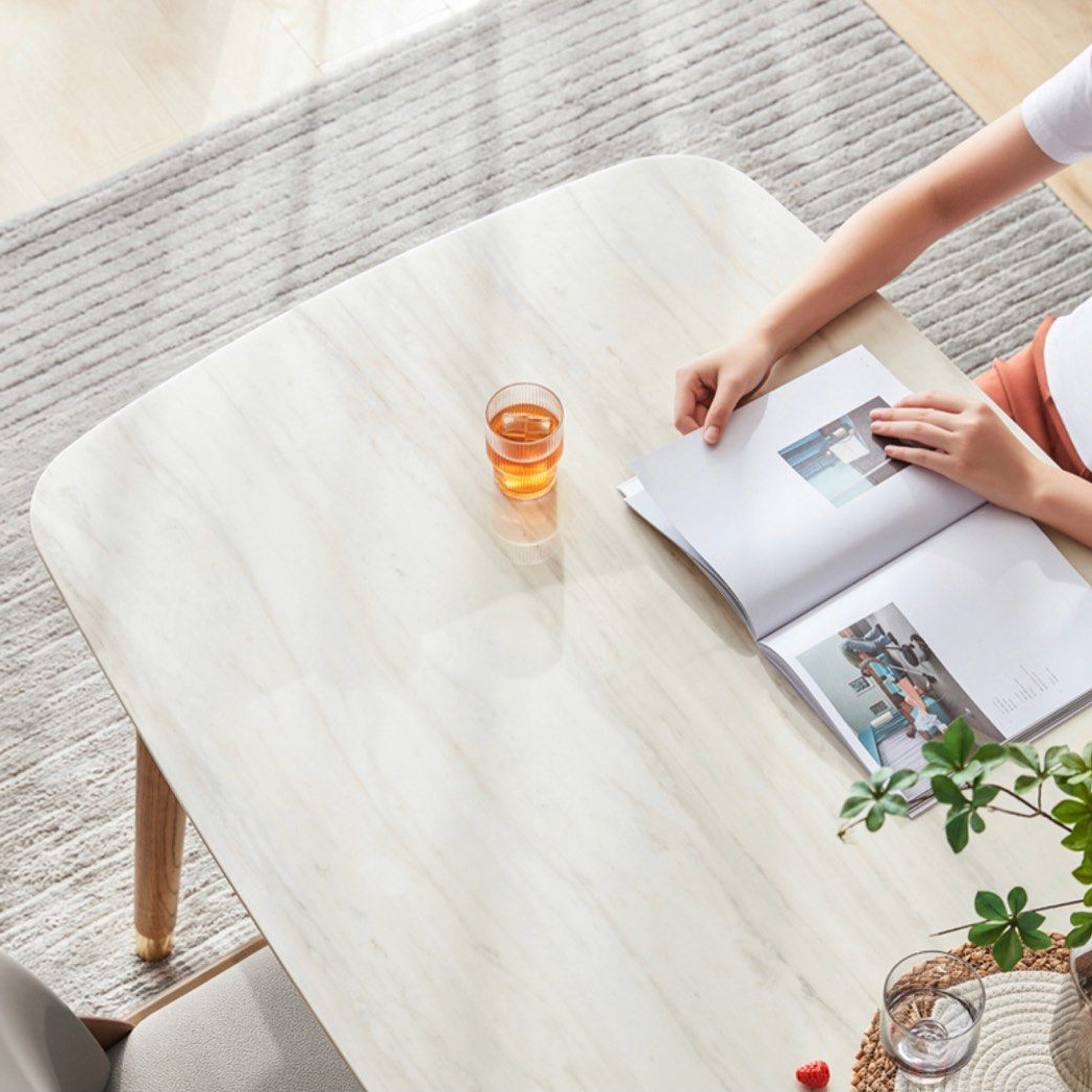 AVILA White Marble Dining Table