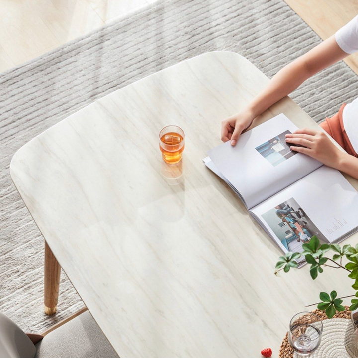 AVILA White Marble Dining Table