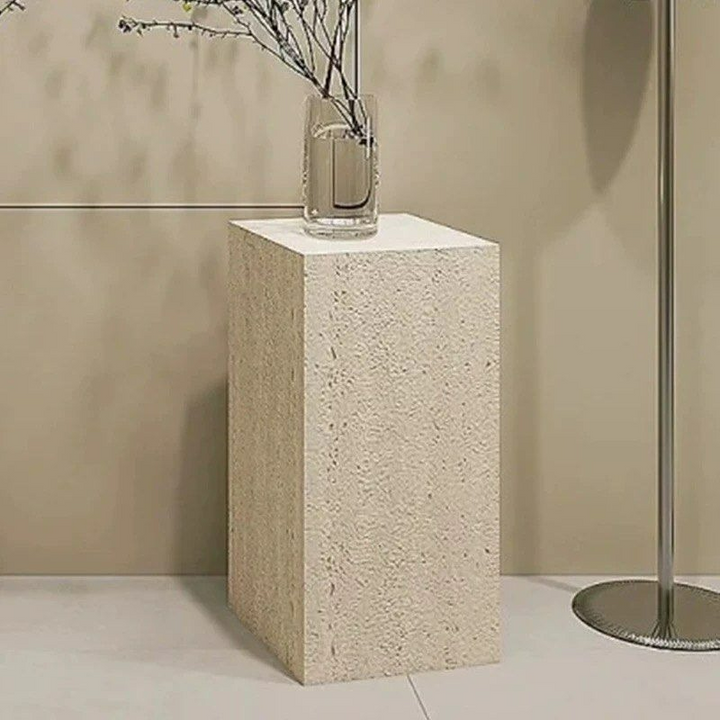 STILGAR Wabi Sabi Travertine Side Table
