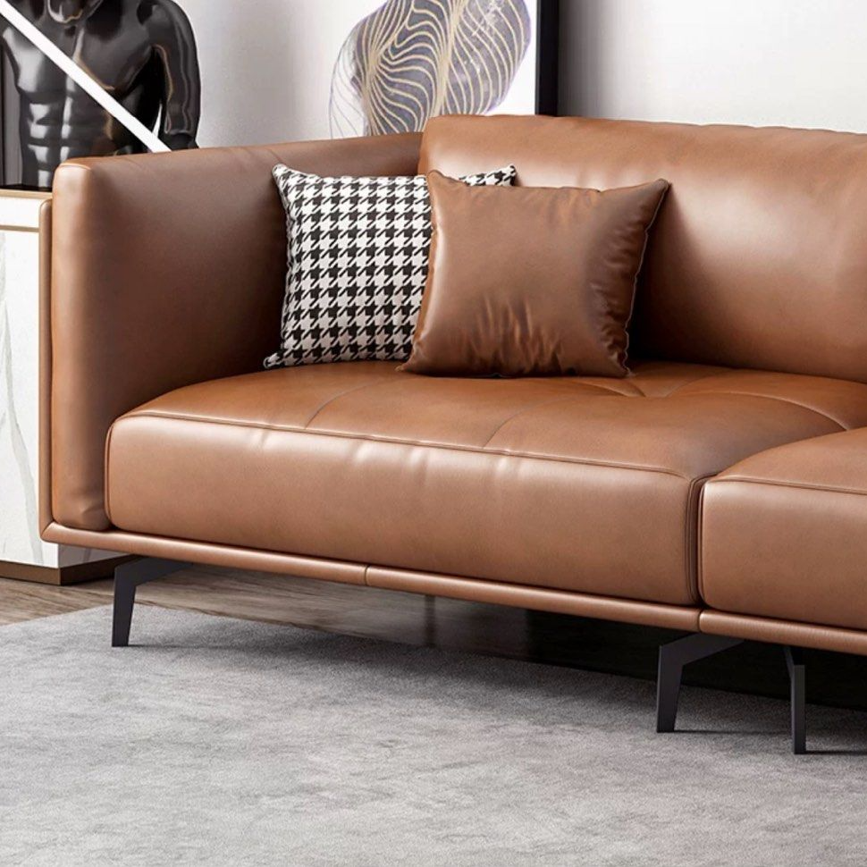 BRAVETTI Modern Genuine Leather Sofa