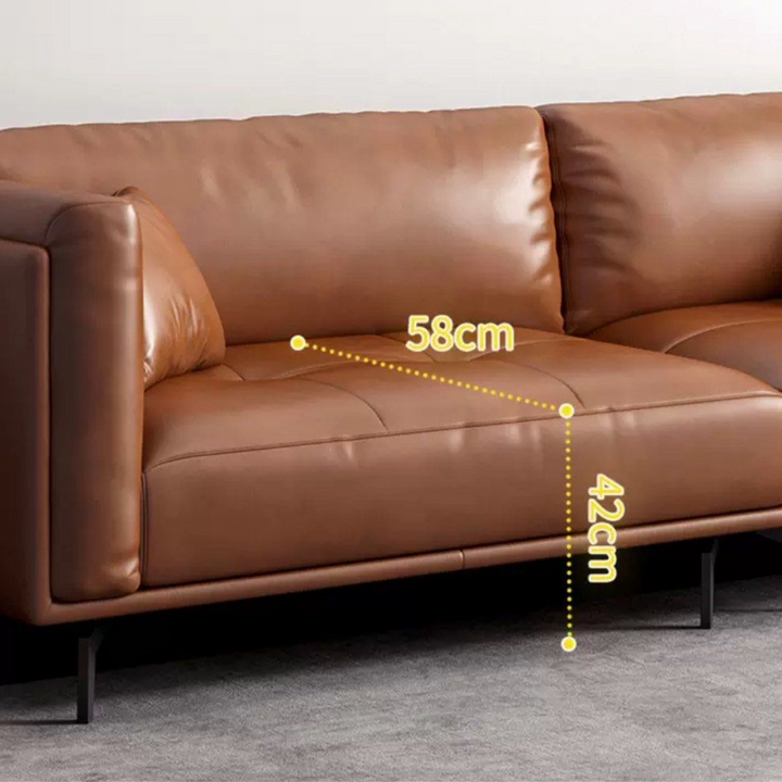 BRAVETTI Modern Genuine Leather Sofa
