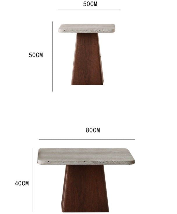 DILLARD Modern Travertine Coffee Table