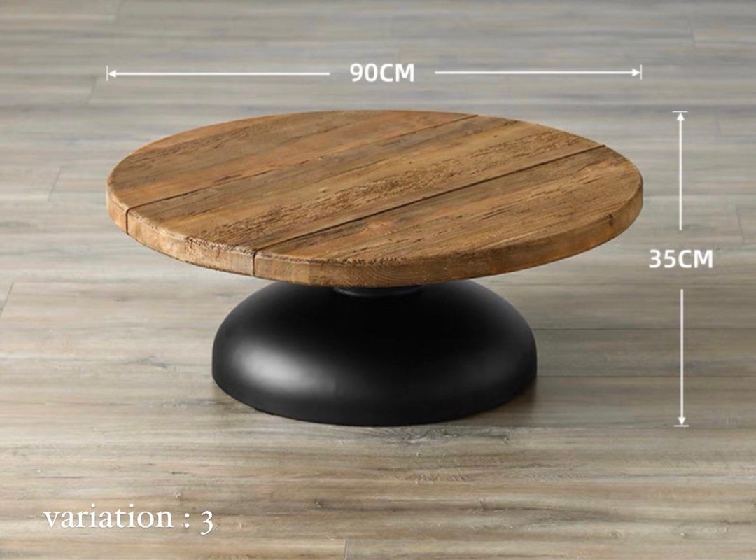 LEBLANC Rustic Solid Wood Coffee Table
