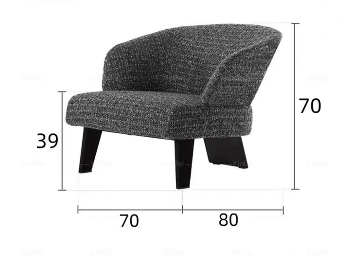 CHLOE Modern Fabric Lounge Chair Armchair