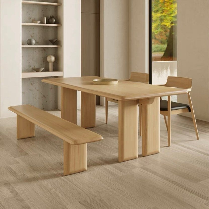 YAFAI Japandi Solid Wood Dining Table – Radical Homes