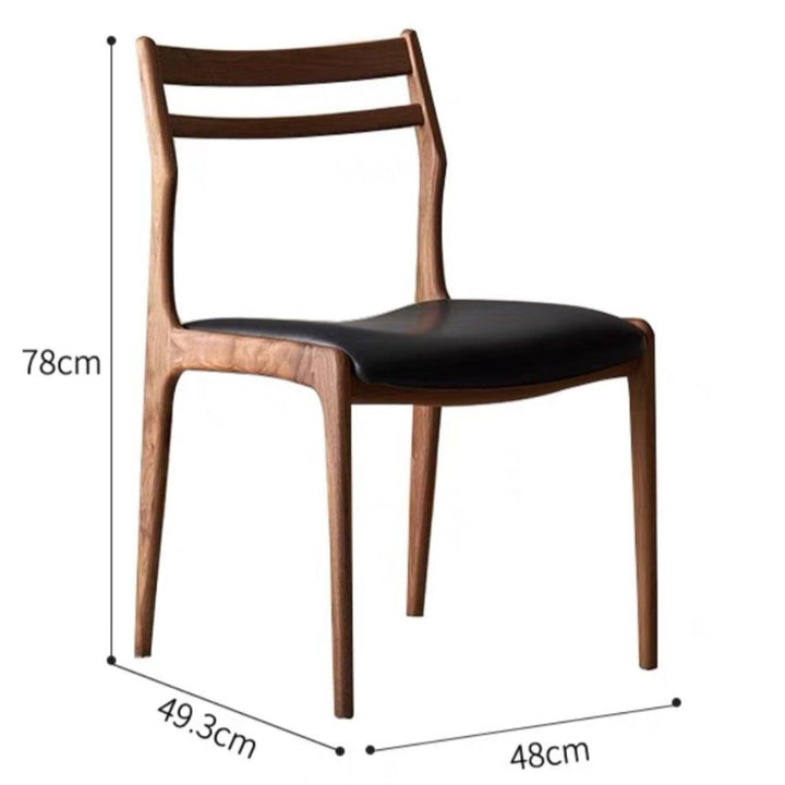 SHOSTAKOV Modern Solid Walnut Wood Dining Chair