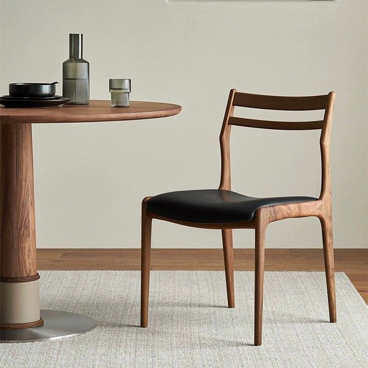 SHOSTAKOV Modern Solid Walnut Wood Dining Chair