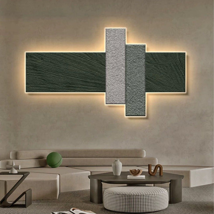 MIER Modern Sandstone LED Wall Art