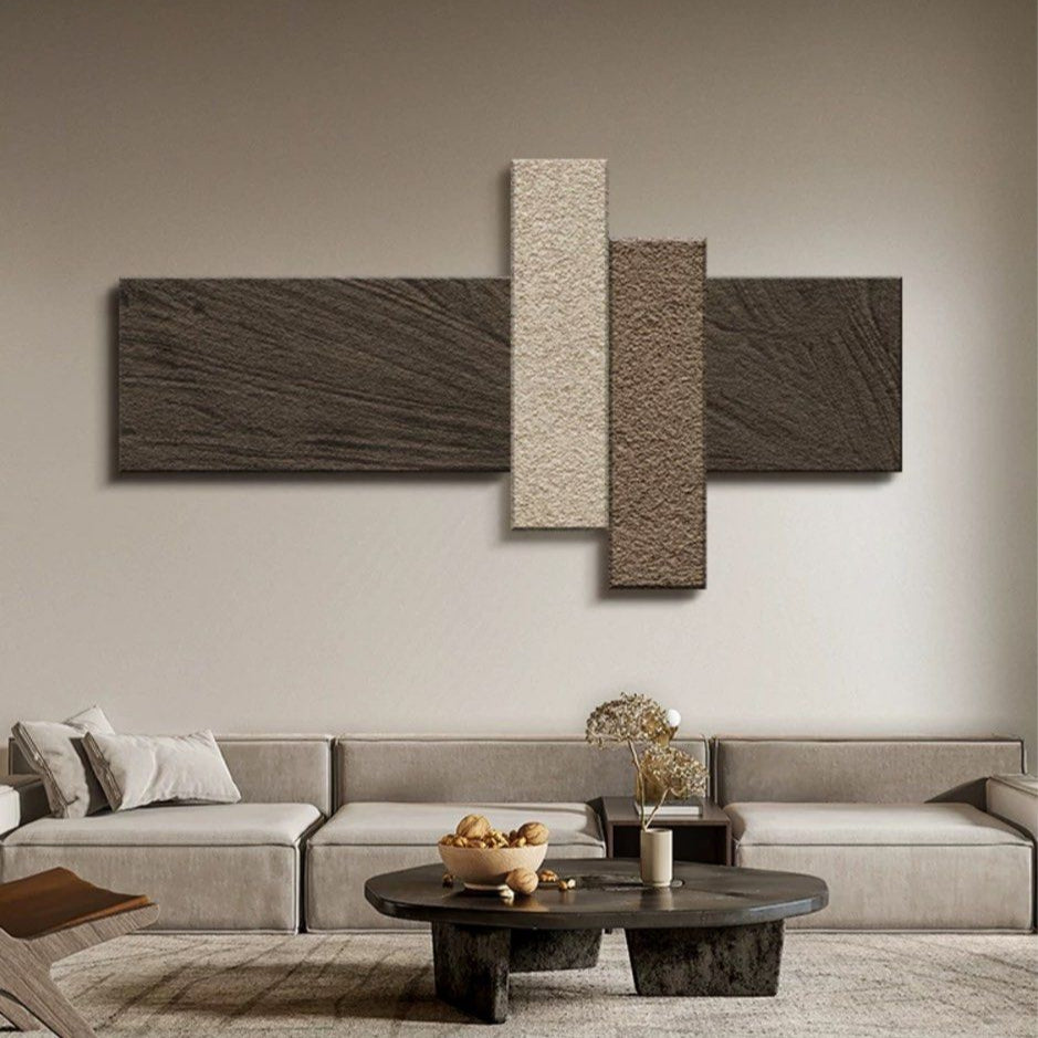 MIER Modern Sandstone LED Wall Art
