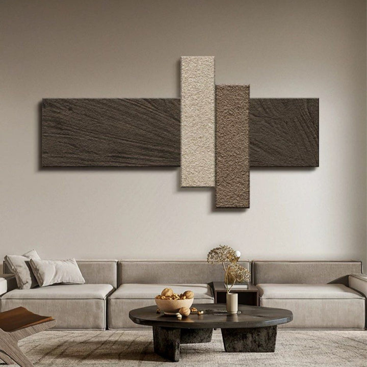 MIER Modern Sandstone LED Wall Art