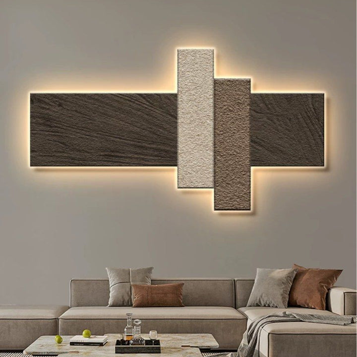 MIER Modern Sandstone LED Wall Art