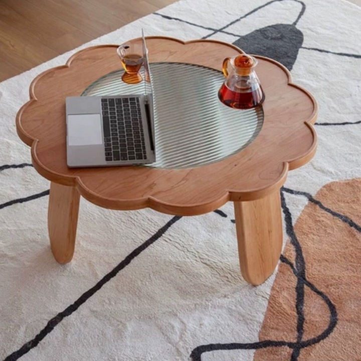 SULLIVAN Solid Wood Round Coffee Table