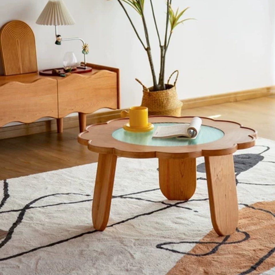 SULLIVAN Solid Wood Round Coffee Table