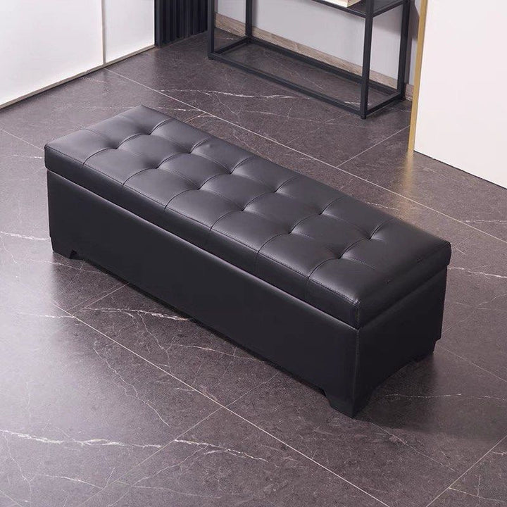 CAMDEN Modern Leather Storage Bench