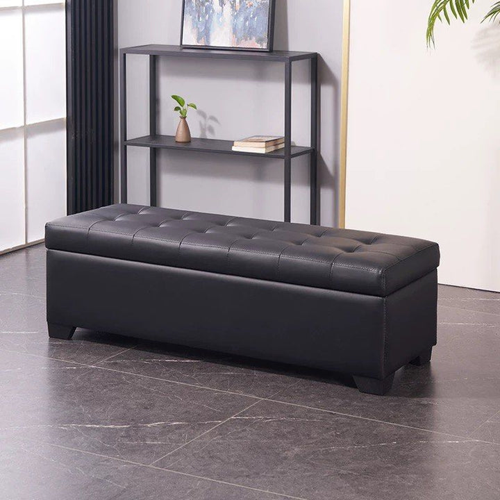 CAMDEN Modern Leather Storage Bench