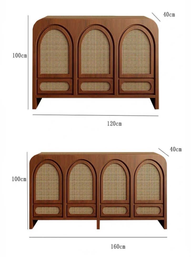 BAPPE Mid-Century Solid Wood Sideboard