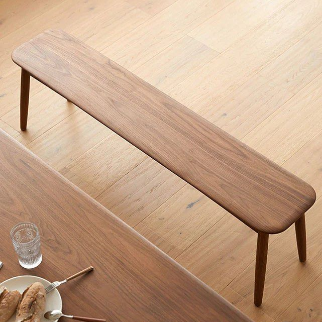CLEMENTINE Solid Dark Walnut Bench