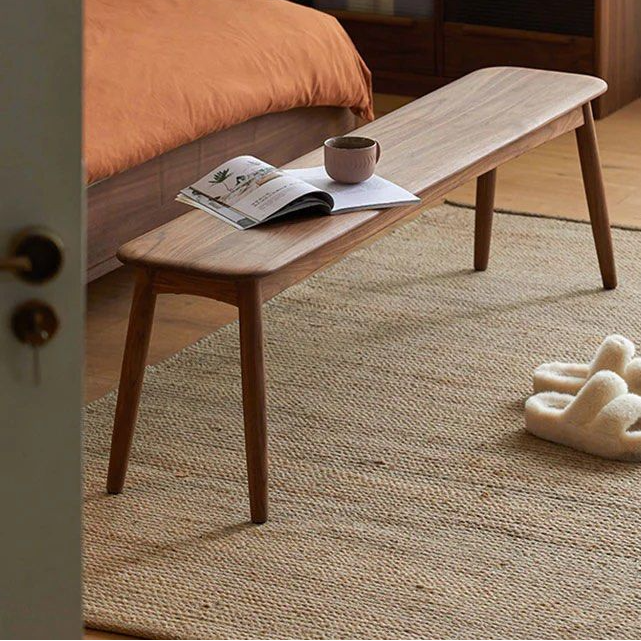 CLEMENTINE Solid Dark Walnut Bench