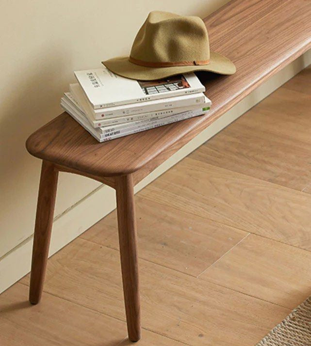 CLEMENTINE Solid Dark Walnut Bench