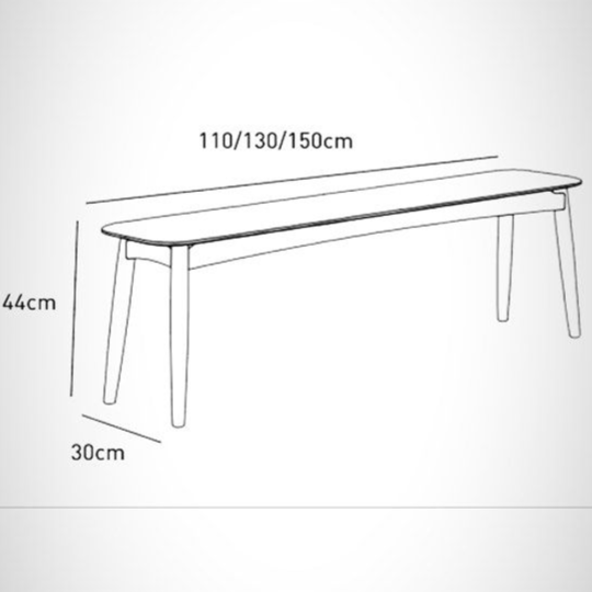 CLEMENTINE Solid Dark Walnut Bench