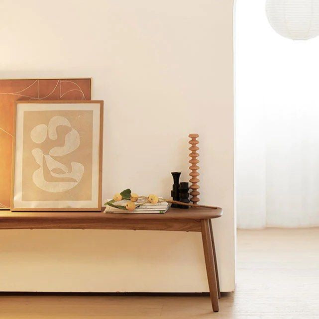 CLEMENTINE Solid Dark Walnut Bench