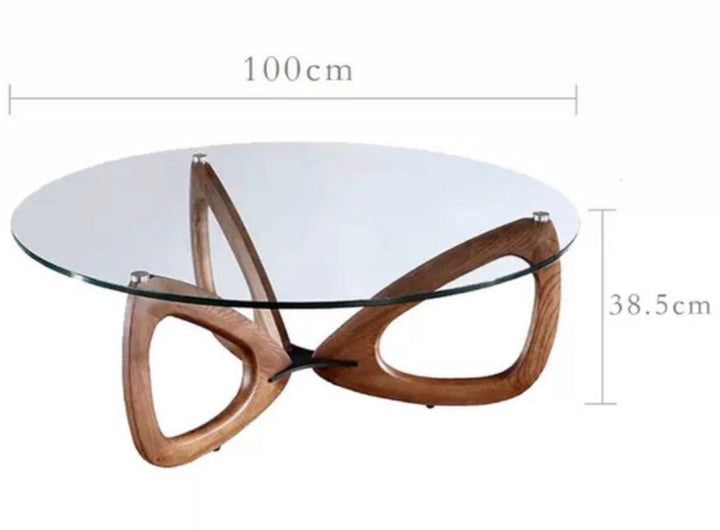 BAM Japandi Glass Coffee Table
