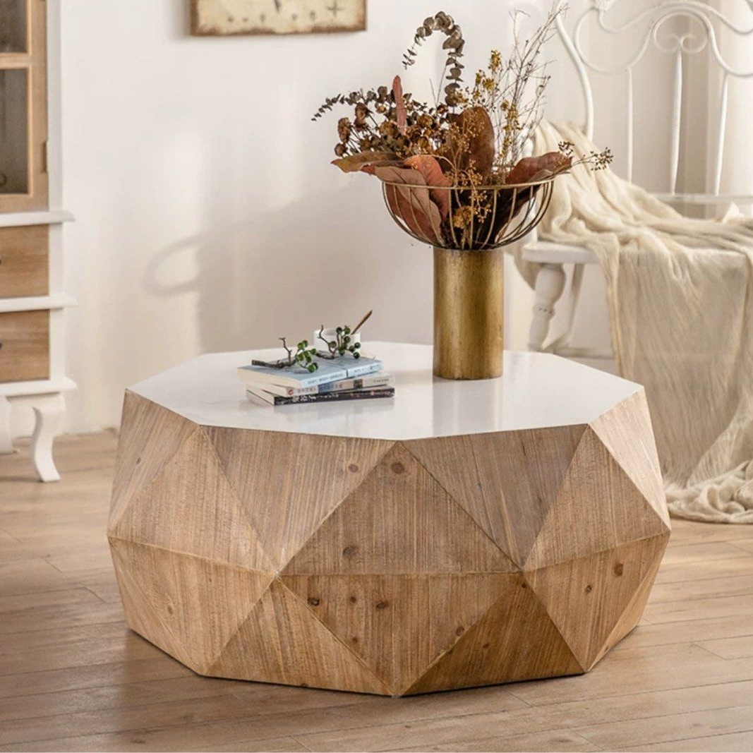 BROOKE Rustic Solid Wood Coffee Table