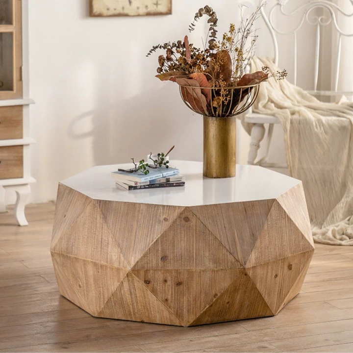 BROOKE Rustic Solid Wood Coffee Table
