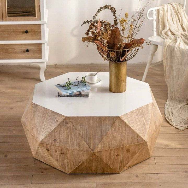 BROOKE Rustic Solid Wood Coffee Table