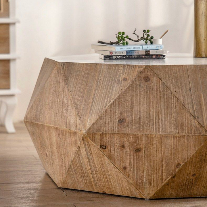 BROOKE Rustic Solid Wood Coffee Table