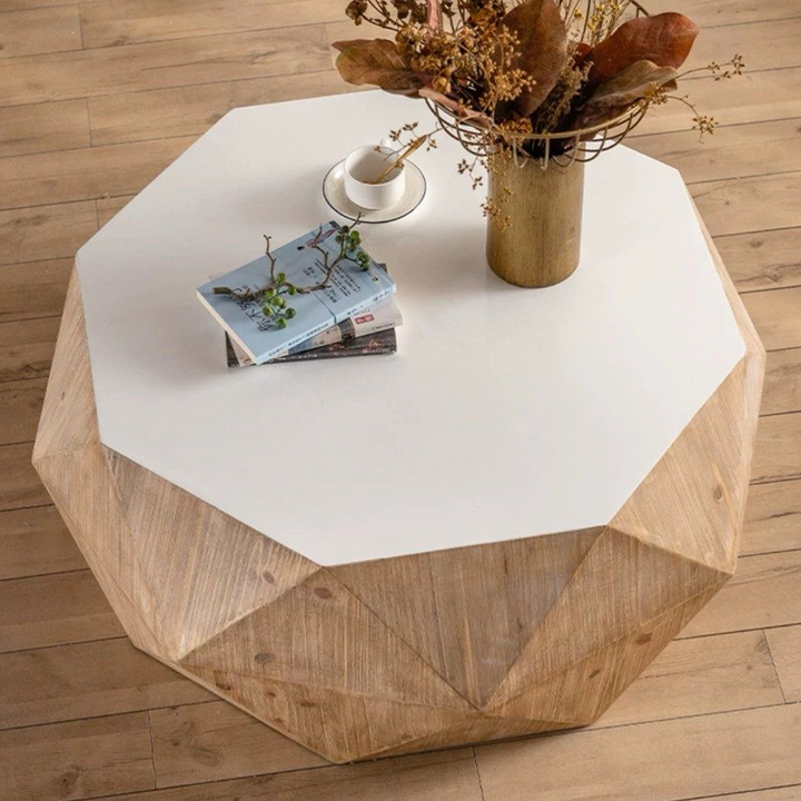 BROOKE Rustic Solid Wood Coffee Table
