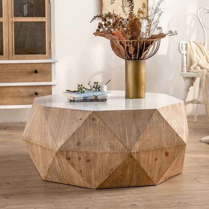BROOKE Rustic Solid Wood Coffee Table