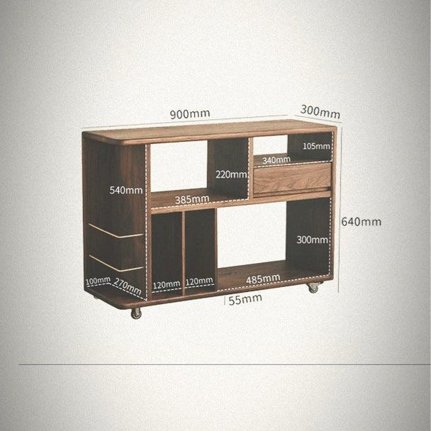 STEMON Solid Wood Sideboard with Wheels