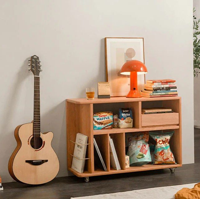 STEMON Solid Wood Sideboard with Wheels